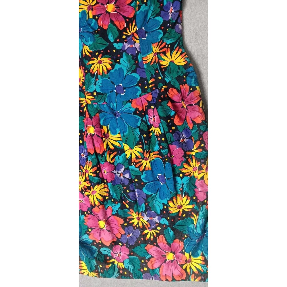 Vintage Talbots David Warren Bodycon Dress Womens Size 10 Multicolor Floral... - Picture 7 of 16